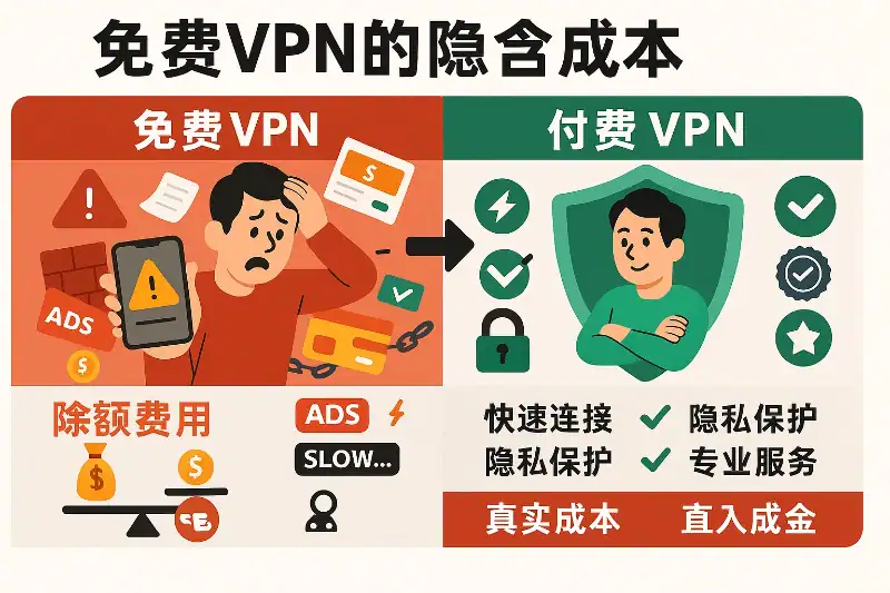 免费VPN对比付费VPN