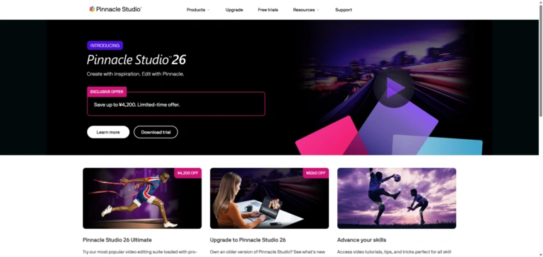 Pinnacle Studio：功能强大的 AI 视频编辑工具