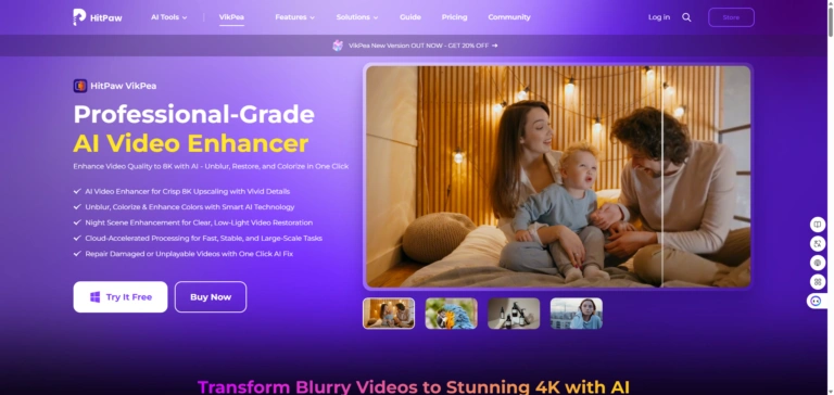HitPaw VikPea：简单易用的 AI 视频修复工具